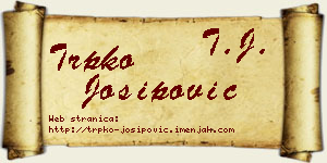 Trpko Josipović vizit kartica